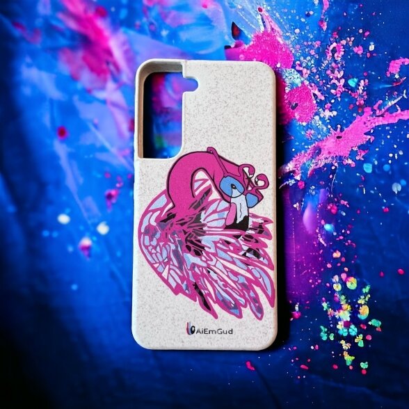 BIO Phone case 100% biodegradable "flamingo" 2