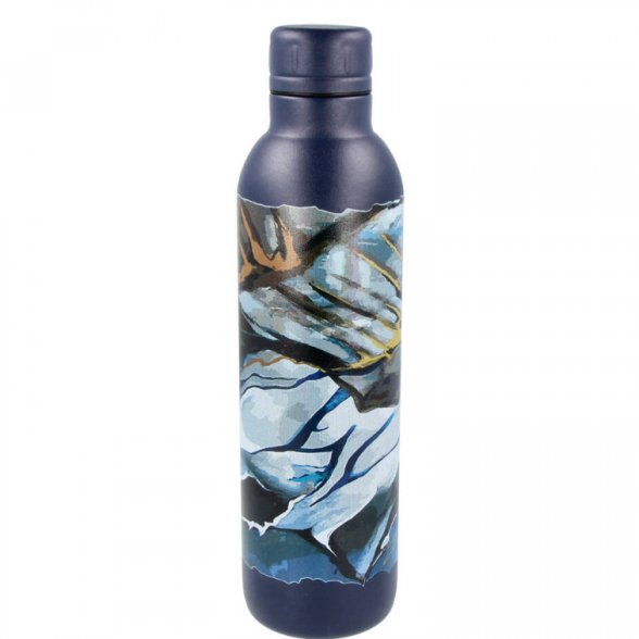 Stainless steel Thermo bottle 510 ml. ARTWORK MOUNTAINS OF THE SOUL, dark blue