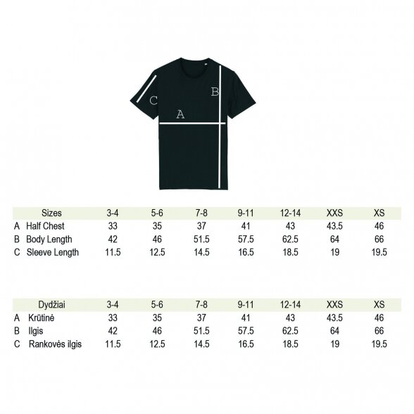 T-SHIRT FOR KIDS AND TEENAGERS ROLLERSKATER, black 1
